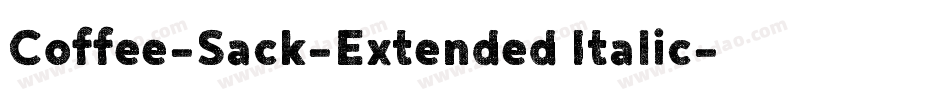 Coffee-Sack-Extended Italic字体转换